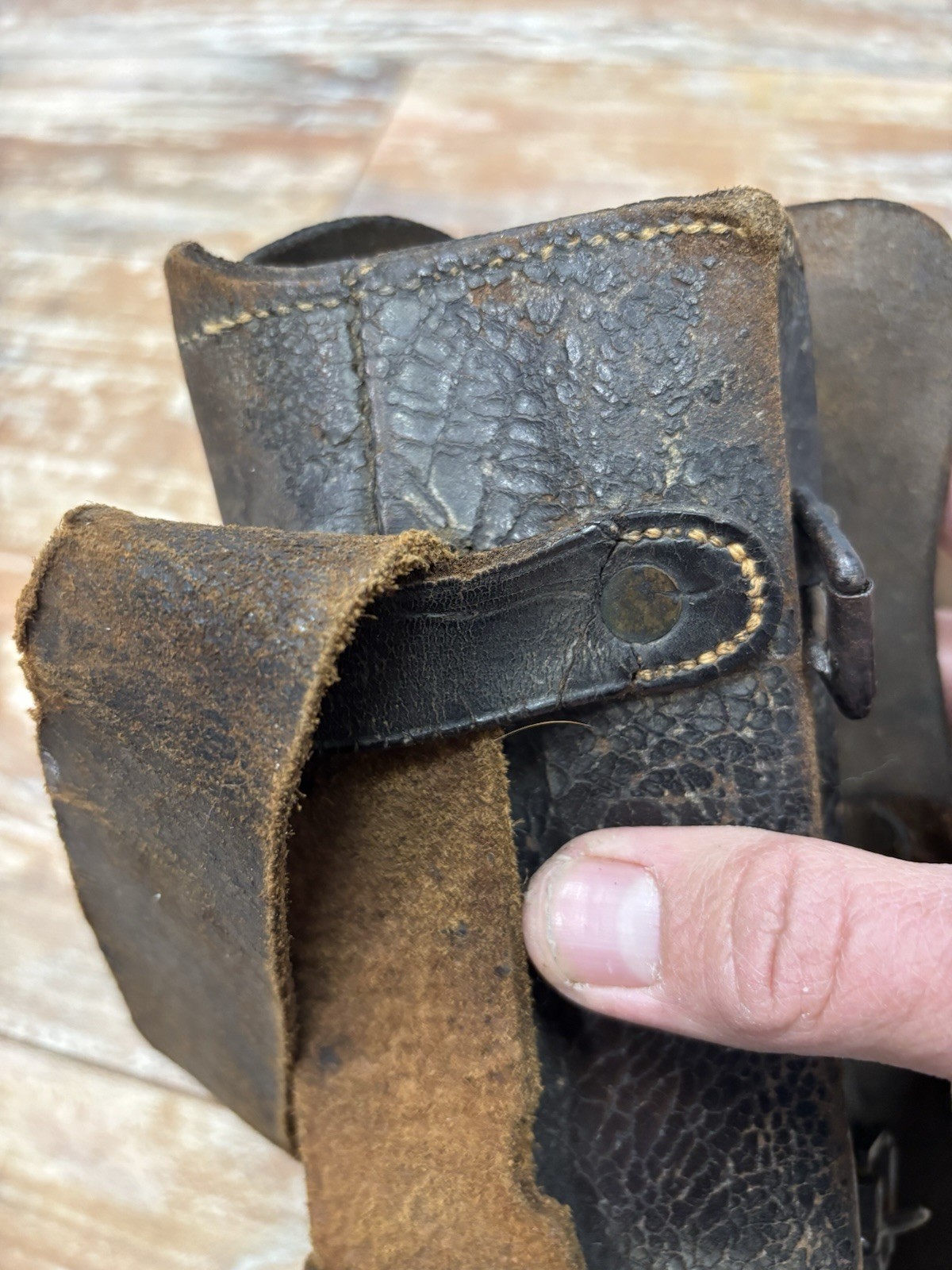 JE CONDICT NEW YORK Civil War Cartridge Box Maker Marked Original