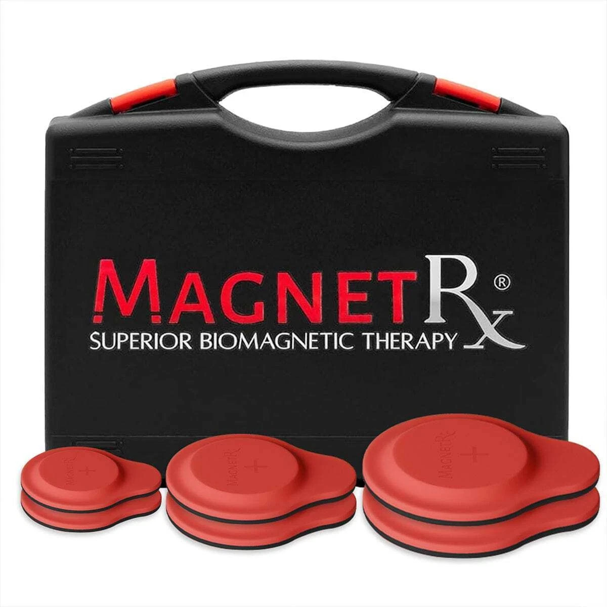 MagnetRX® Neodymium Biomagnetic Therapy Magnets Pair Kit Silicone Covered Curved