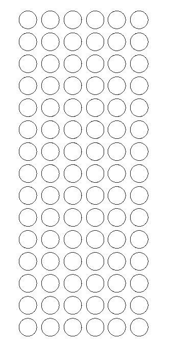 1/2" Clear Dots Round Vinyl Color Coded Inventory Label Stickers Half Inch Dot