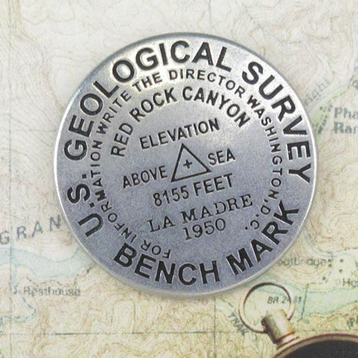 Red Rock Canyon Souvenir US Geological Survey USGS Benchmark Token Pin