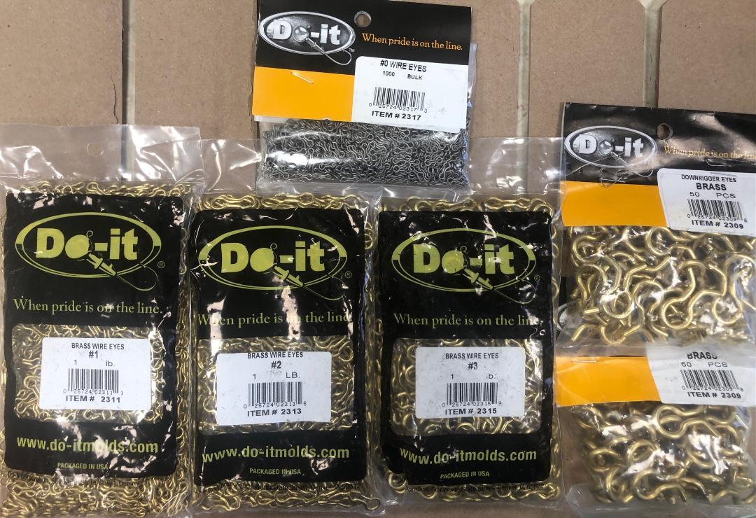 Do-It Wire Eyes-Bulk Pack-Size 0, 1, 2, 3 and Downrigger - Any qty $7.95 ship