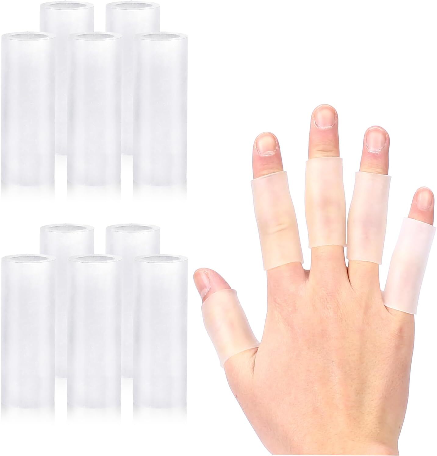 20× Silicone Gel Finger Sleeve Protectors Finger Sleeve Cushions & Protect USA