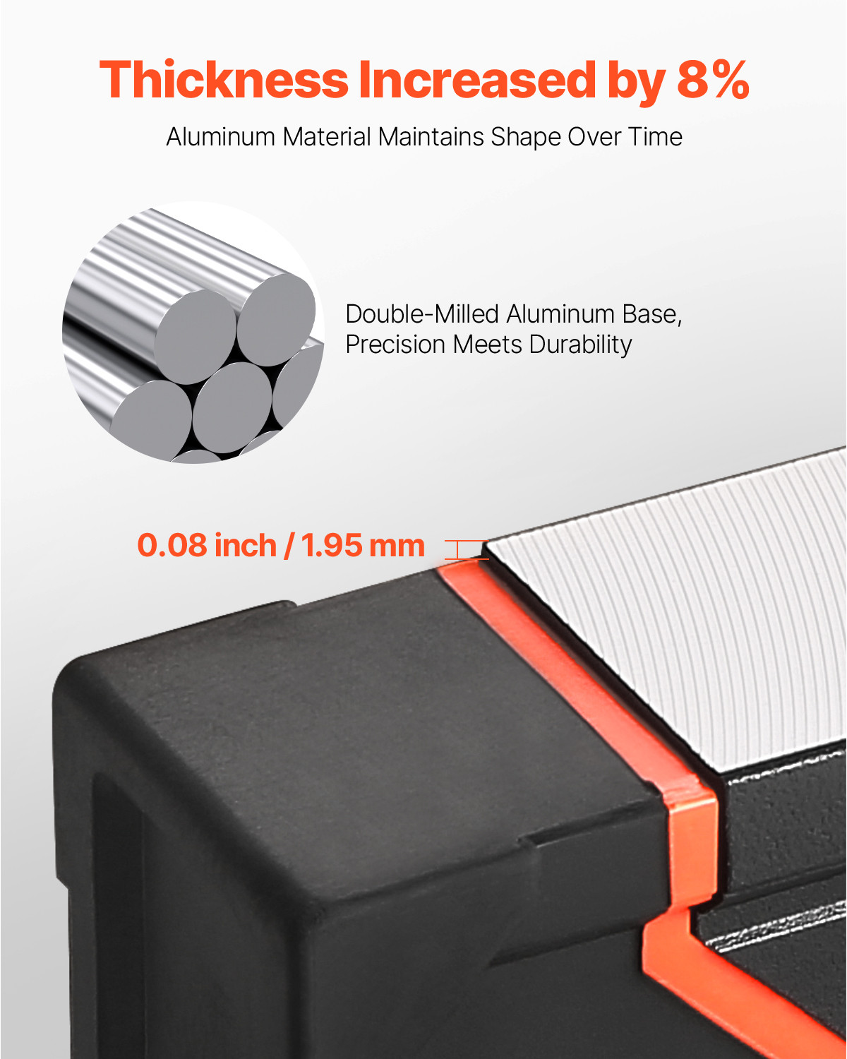 VEVOR 6PCS Magnetic Torpedo Level 78/48/32/24/16/10" Box Leveler Bubble Vials