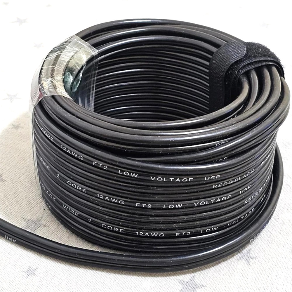 200FT LOW VOLTAGE 12/2 CABLE LANDSCAPE BURIAL COPPER WIRE OUTSIDE 12AWG 2 CORE