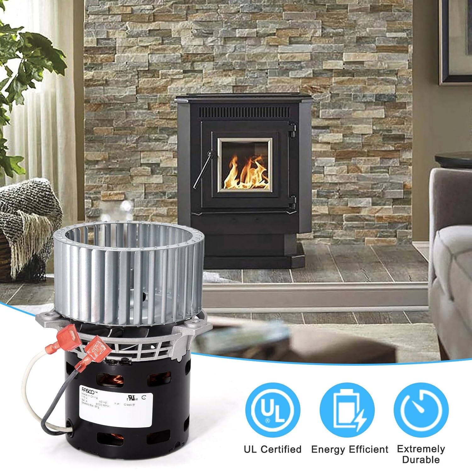 Englander PU-4C442 Distribution Blower Convection Room Air Fan Motor