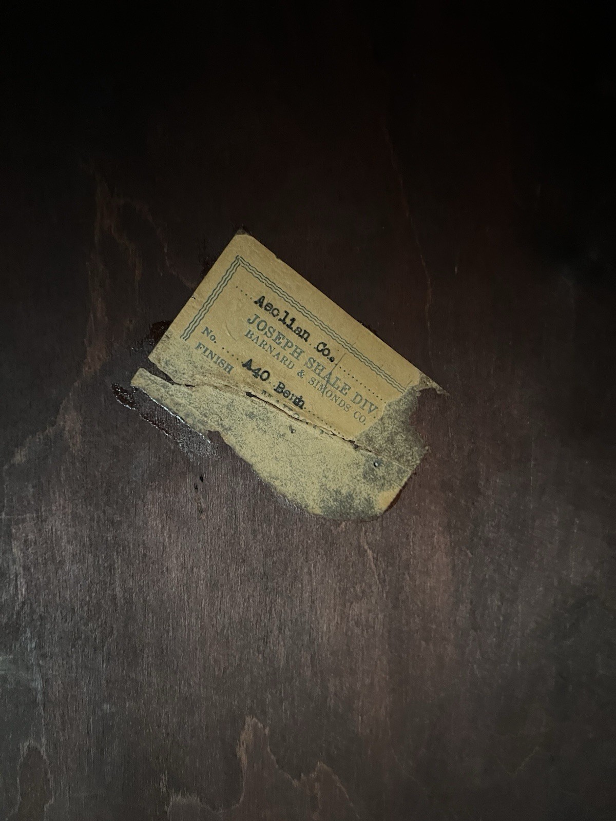 Aeolian Co Joseph Shale Div A40 Mahogany Piano Bench Needlepoint Top Vintage