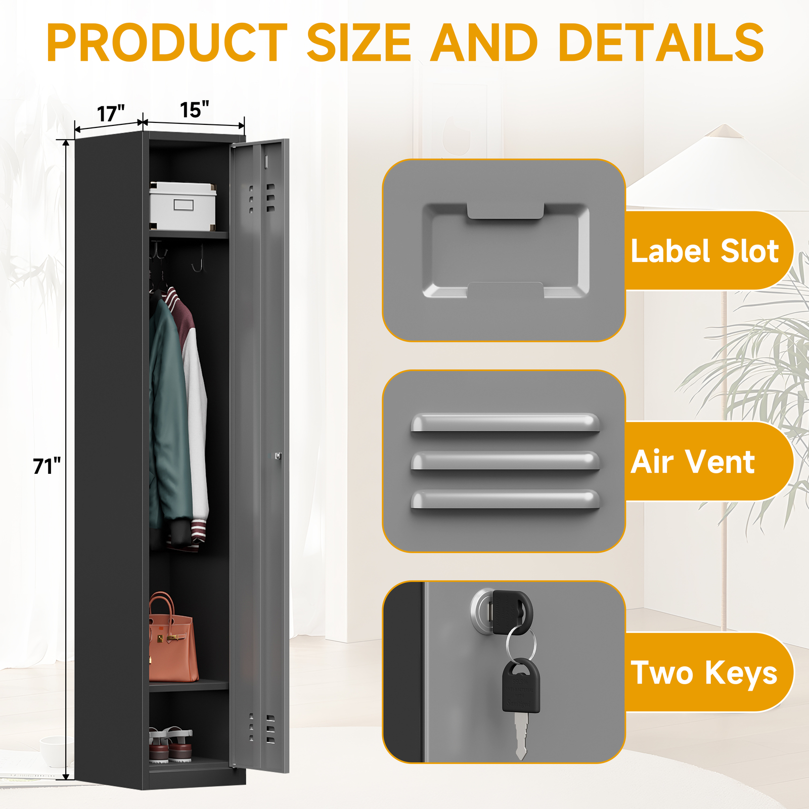 Storage Cabinet Metal Lockers Metal Storage Locker for Office School Gym Locker