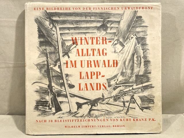 Everyday Winter Life in the Forest of Lapland-WW2-Great Drawings-Wehrmacht '44
