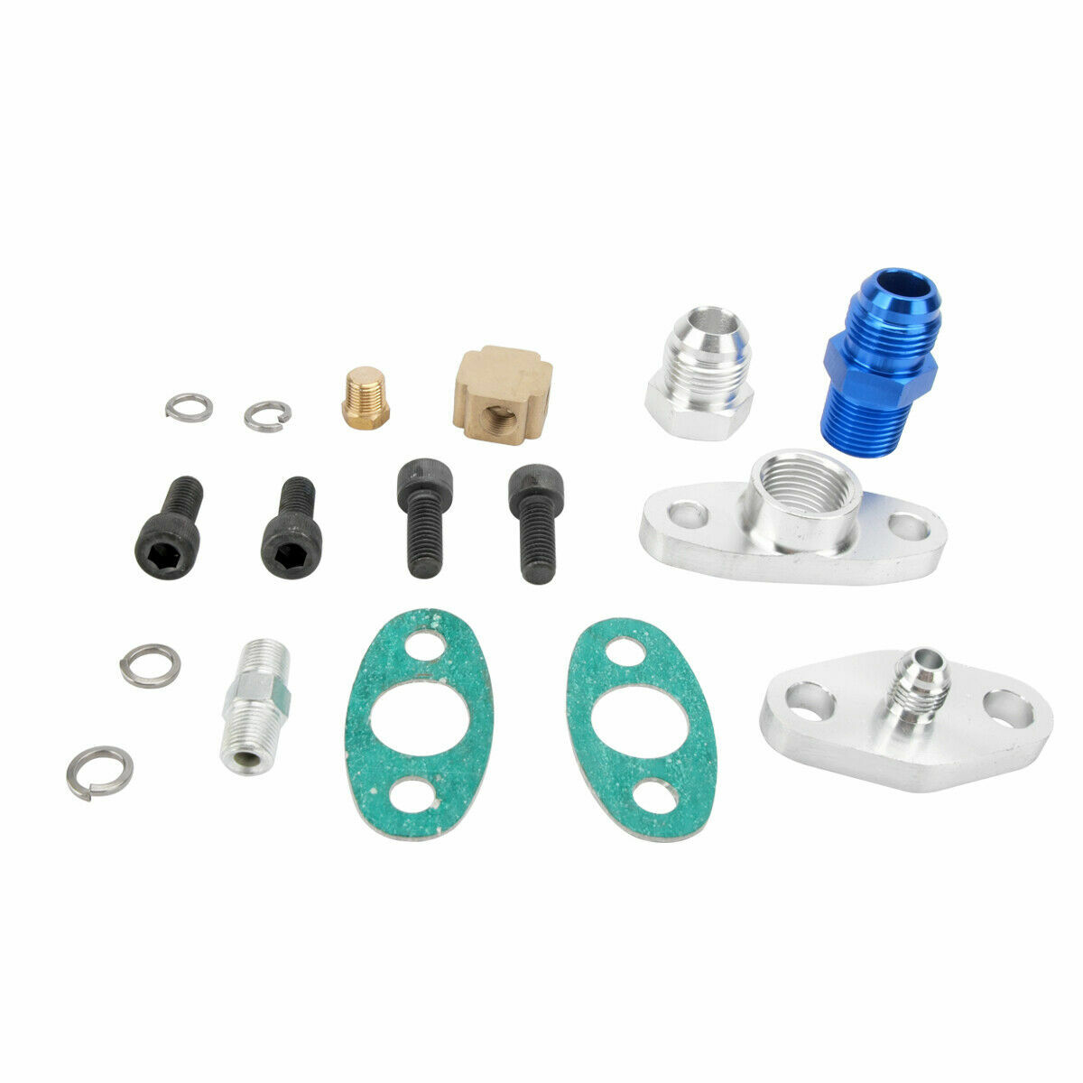 Oil Feed Oil Return Drain Line Hose Kit On T3 T4 T70 T66 T04E Turbo Turbocharger