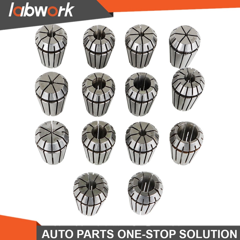 Labwork 14 Pack ER20 Spring Collet Set Fit For CNC Milling Lathe Tool Engraving