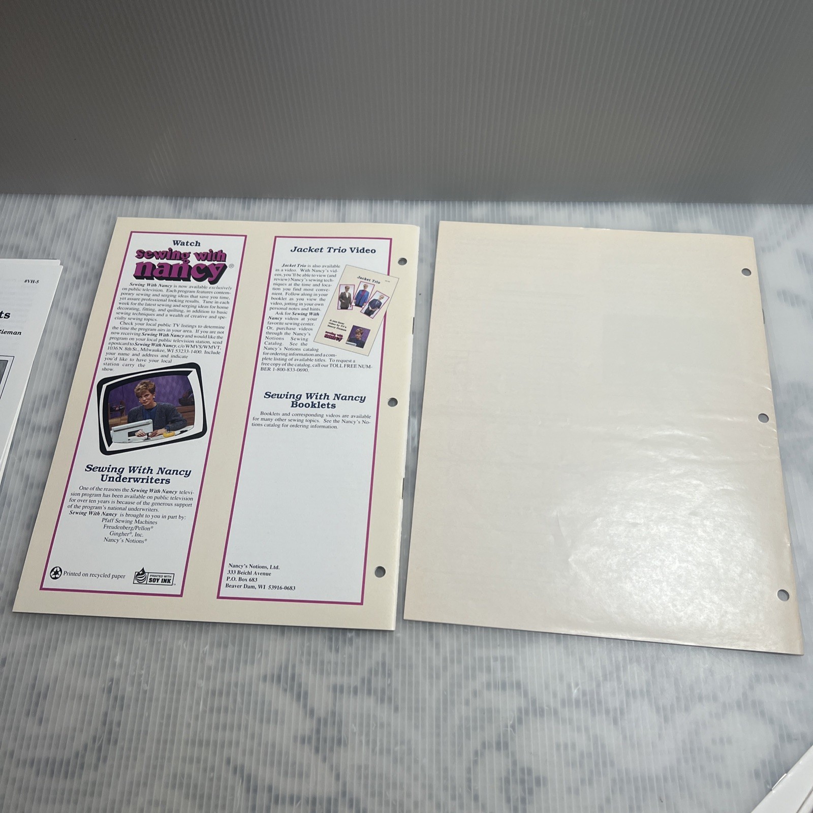 Sewing With Nancy Lot Of 19 Booklets, Pamphlets, And Transcripts 1990’s