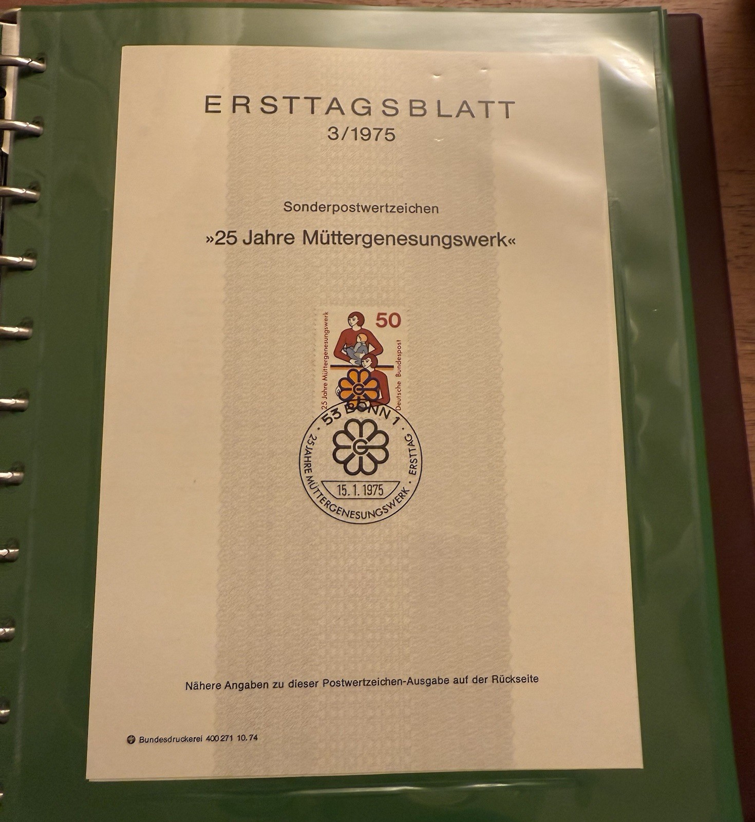 Lot Of 76 German ERSTTAGSBLATT Sonderpostwertzeichen Stamp Sheets 1974-1977 RARE