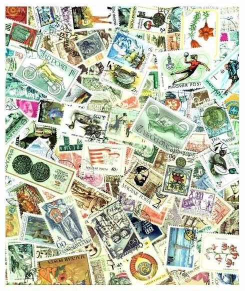 150 Worldwide Stamps Lot Mixture All Different Large Medium and Small Stamps