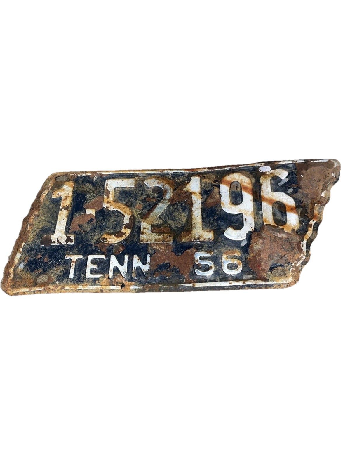 1956 TENNESSEE STATE TN SHAPED LICENSE PLATE