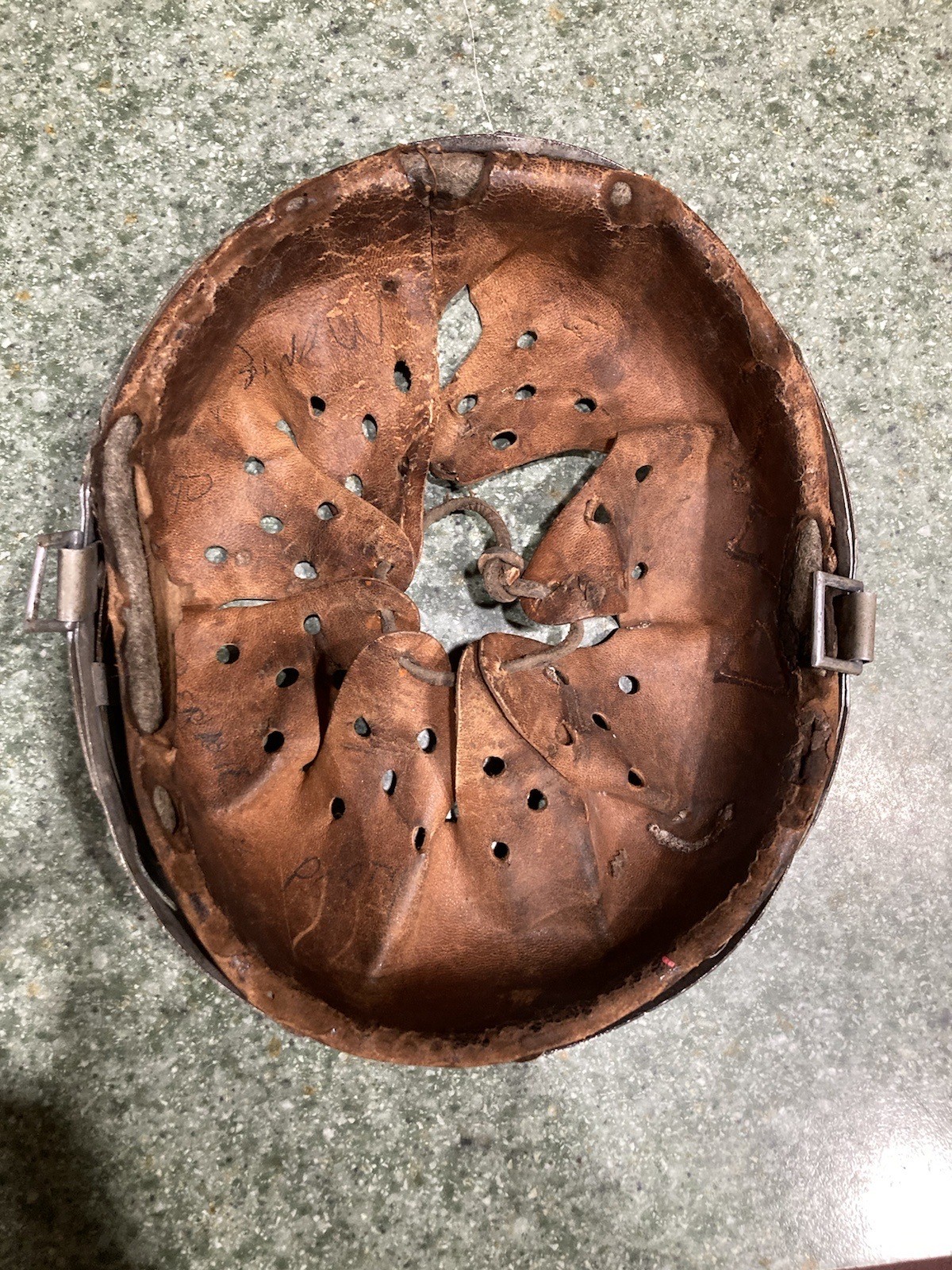 WWII German Helmet Liner Size 66n.A. – 59 with Aluminum Band – DRP 1939 Dated