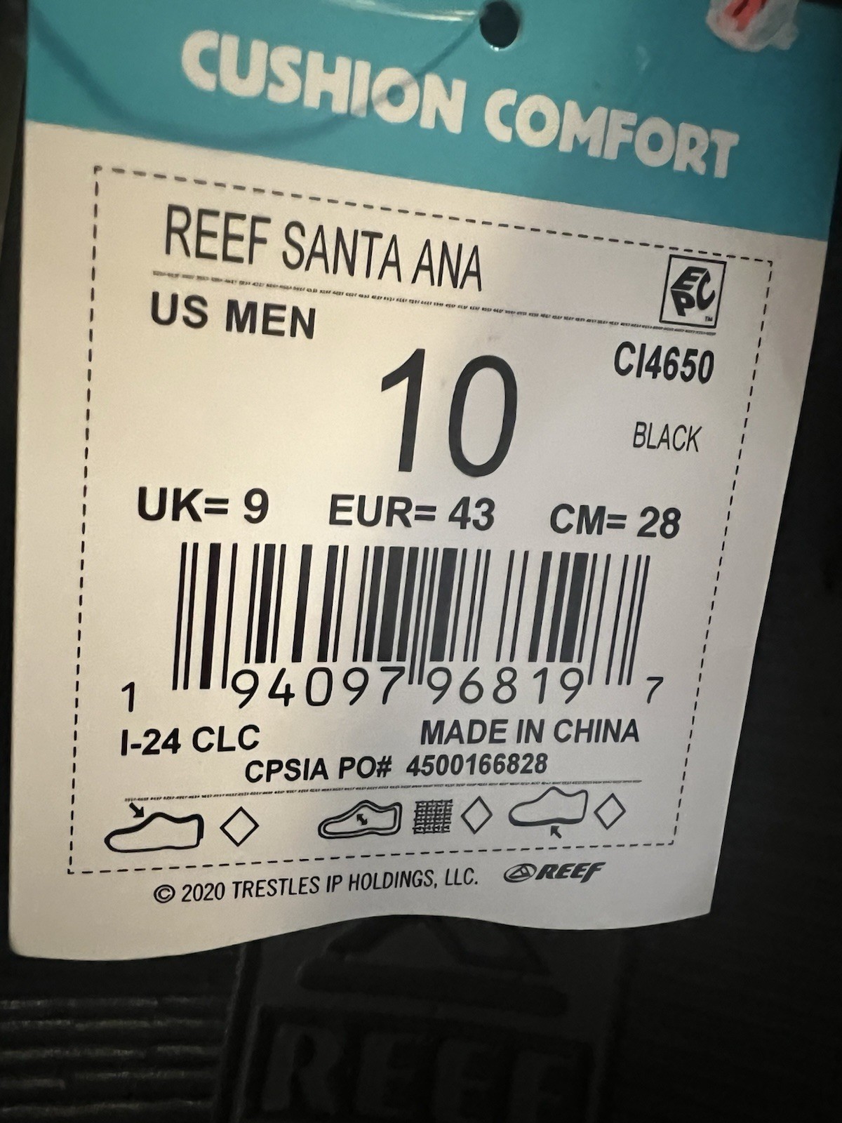 REEF Santa Ana Men's Sandals Beach Flip Flop Cushion Black/Brown CI4650 NWT