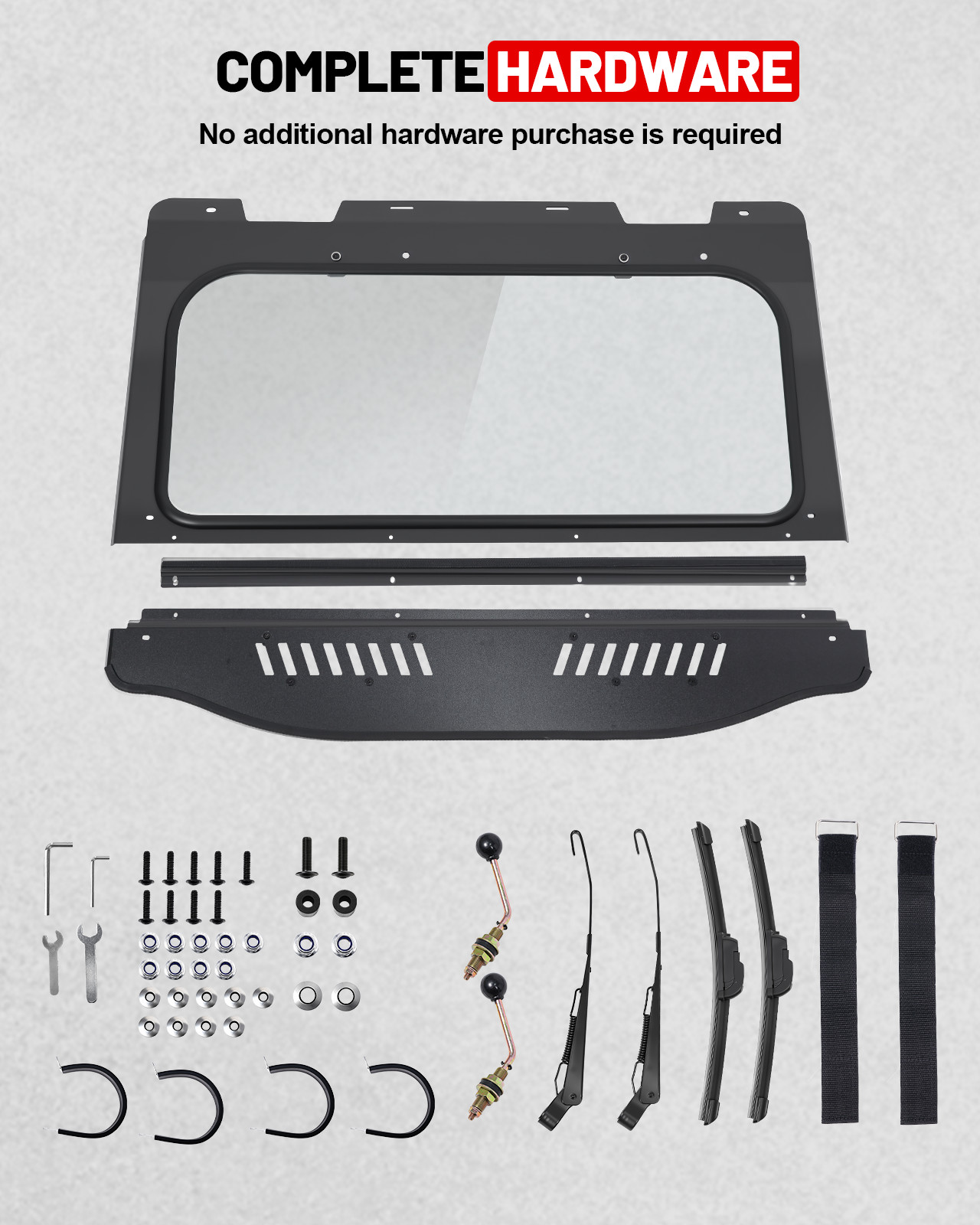 Front Glass Windshield Vents for Polaris RZR XP 1000/RZR XP S 1000/4 2024-2026