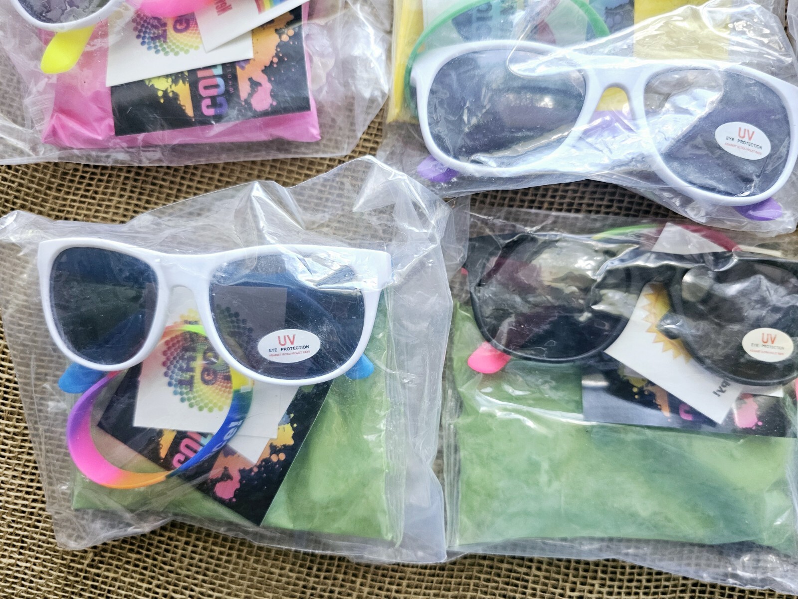 17 Color Blaze Holi Party Kits Color Powders. Sunglasses, Bracelet & Tatoo...