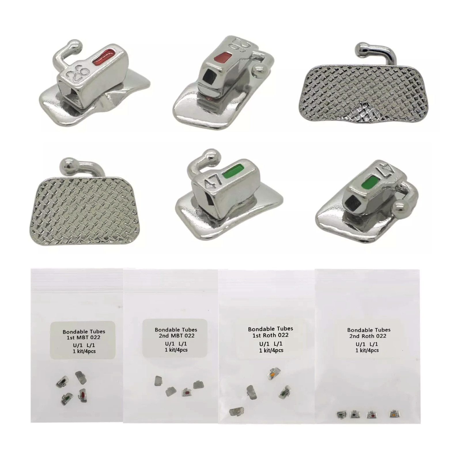 tubos de ortodoncia Orthodontic Buccal Tube 1st 2nd Molar Tubes Roth MBT 022