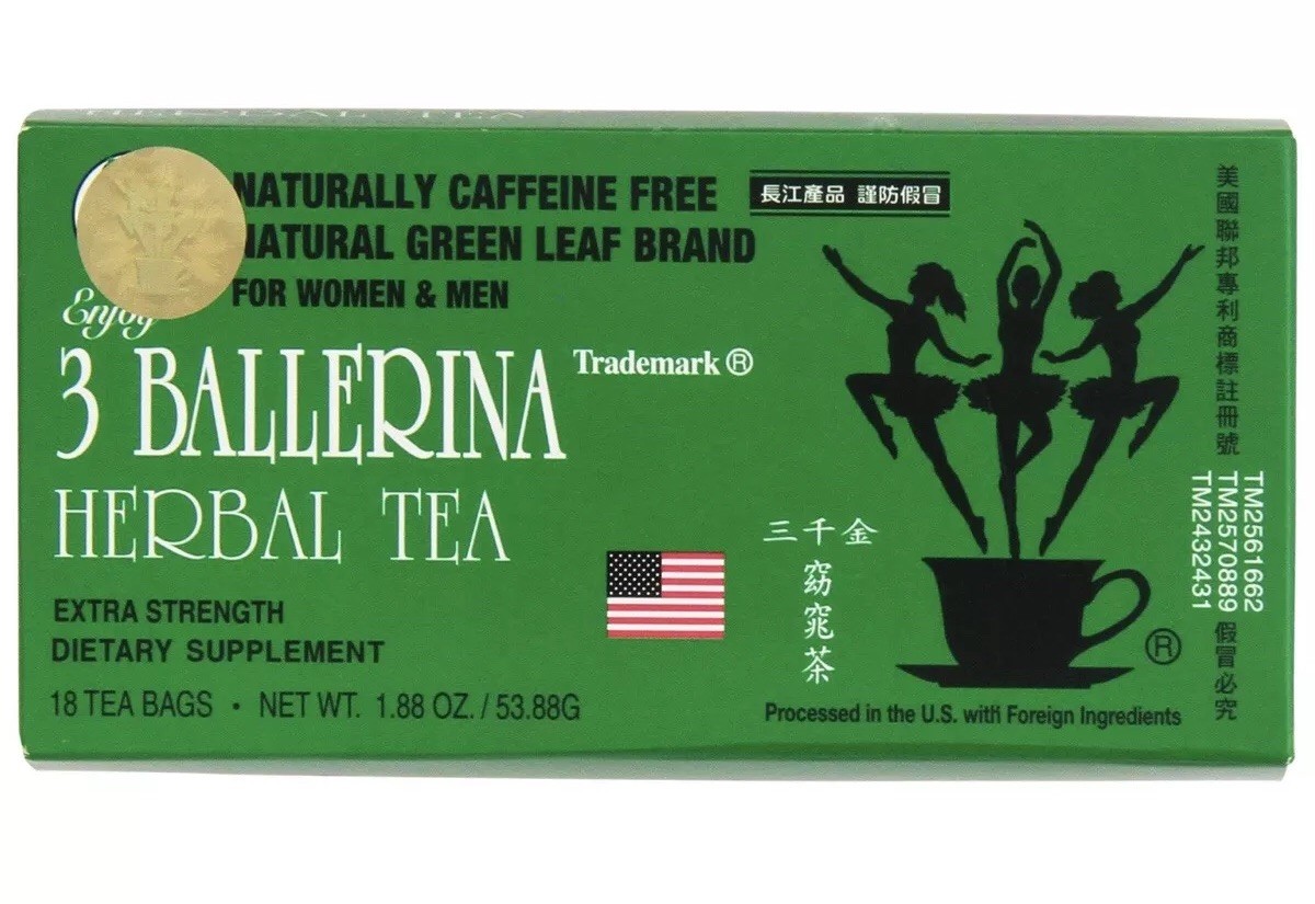3 Boxes - 3 Ballerina Extra Strength Herbal Dieter's Tea 18-Bags
