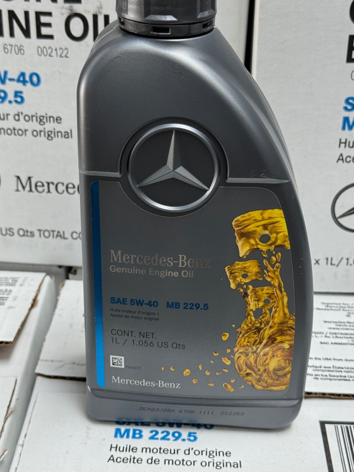 6L. Genuine Mercedes-Benz Engine Oil 5W-40 Synthetic 1.056 Quart 229.5 Certified