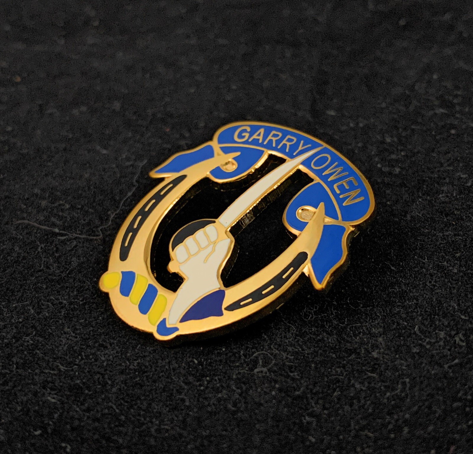 🌟7th Cavalry Regiment Garry Owen Unit Crest DUI Hat Lapel Tie Pin, Large 1-1/4"