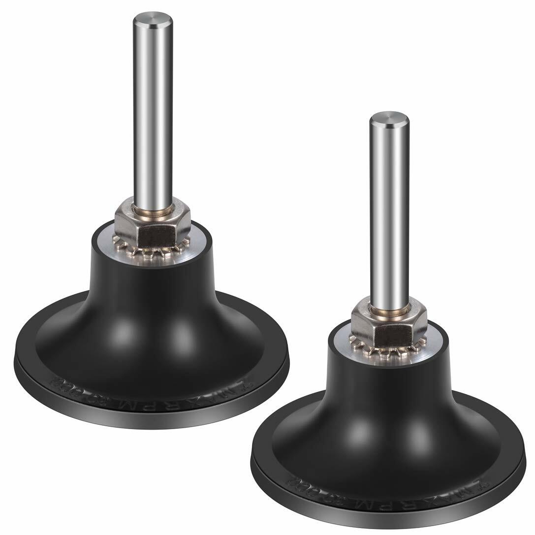 2 Pack 2 inch Sanding Disc Holder Roll Lock Rotary Pad Holder Mandrel 1/4" Shank