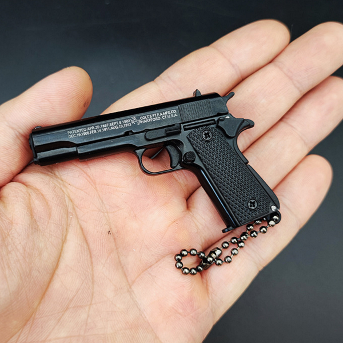 1911 Metal Pistol Keychain Luxury Authentic Metal Keychain - USA Seller