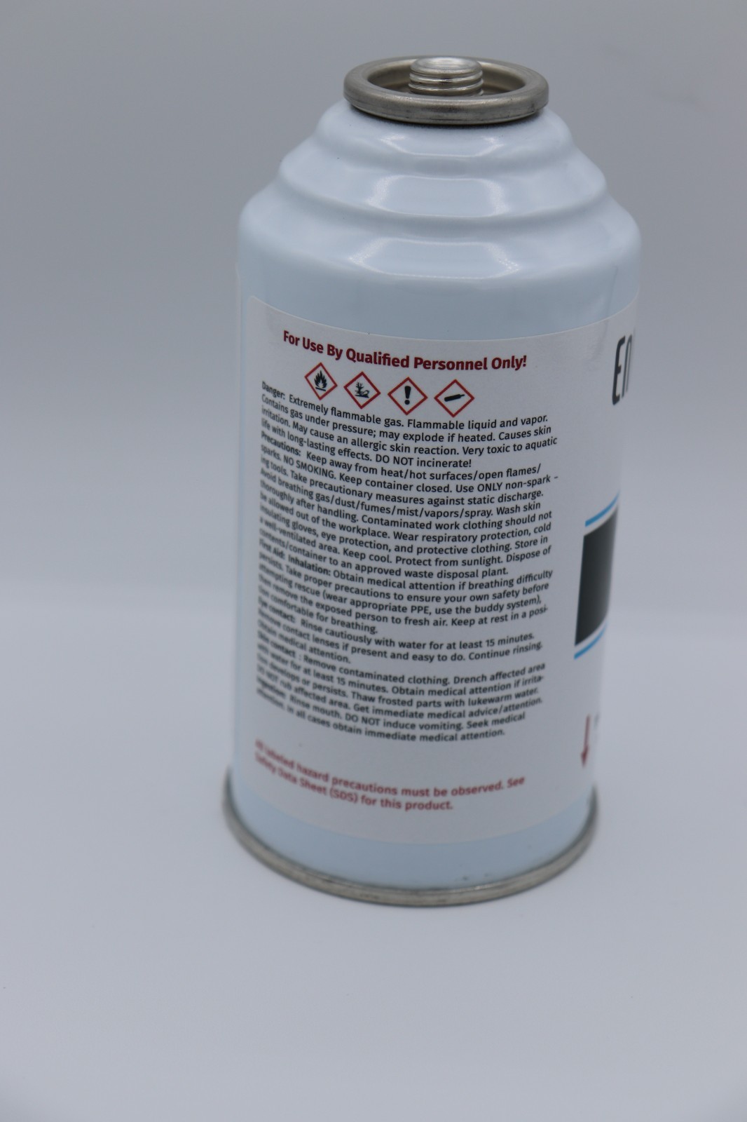 Enviro-Safe R-600a Refrigerant Inverted Piercing 6 oz 8 Cans and Brass Gauge