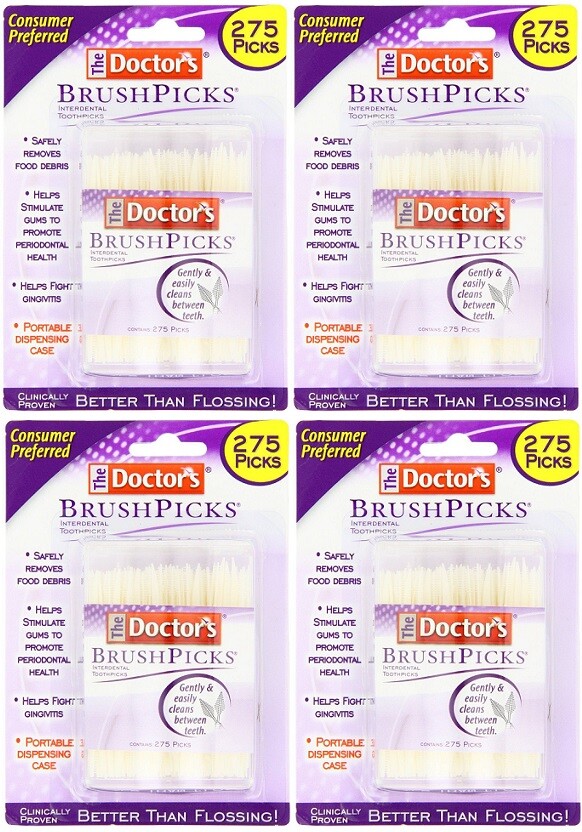 The Doctor's BrushPicks 275 each - 4 Pack = 1100 Brushpicks