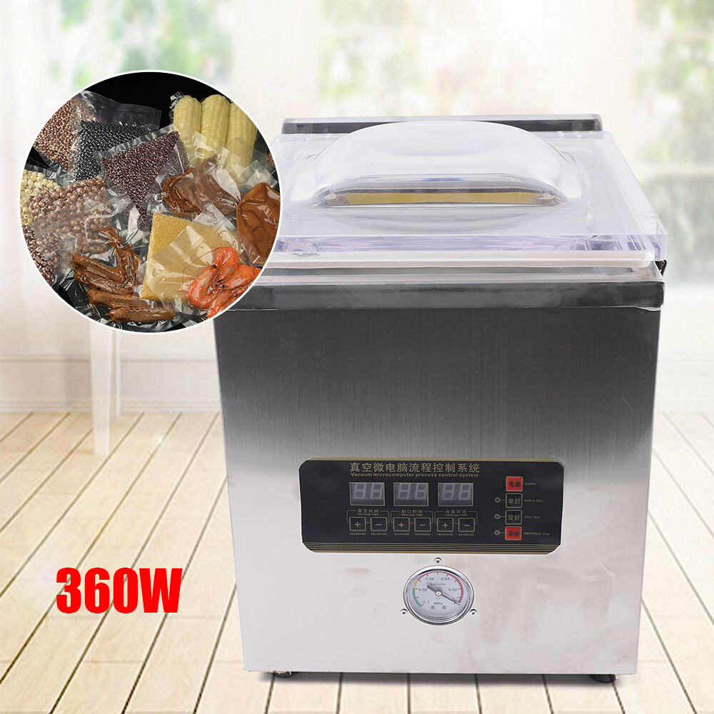 Vacuum Sealer Commercial Food Chamber Vacuum Sealing Packing Machine 360W 110V