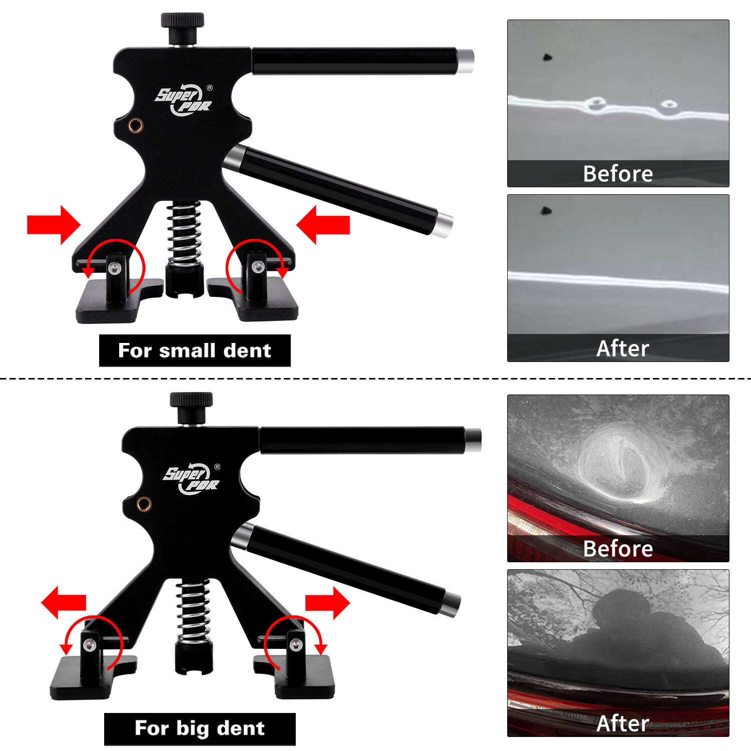 PDR 118Pcs Paintless Dent Removal Rods Stainless Steel Tool Kit Dent Repair kit