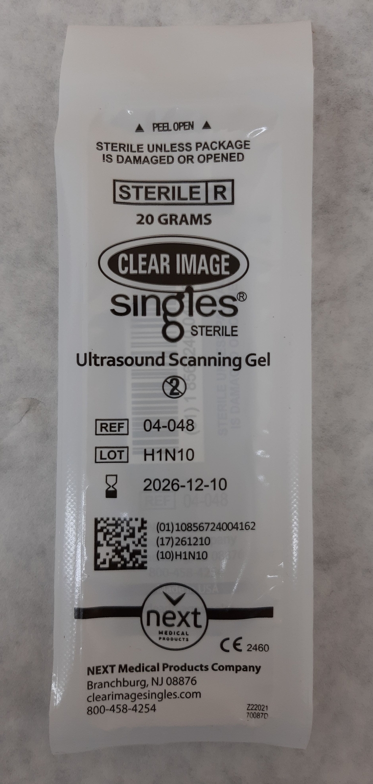 QTY 48 NEXT Medical Products Clear Image Singles Sterile U/S Scanning Gel 04-048