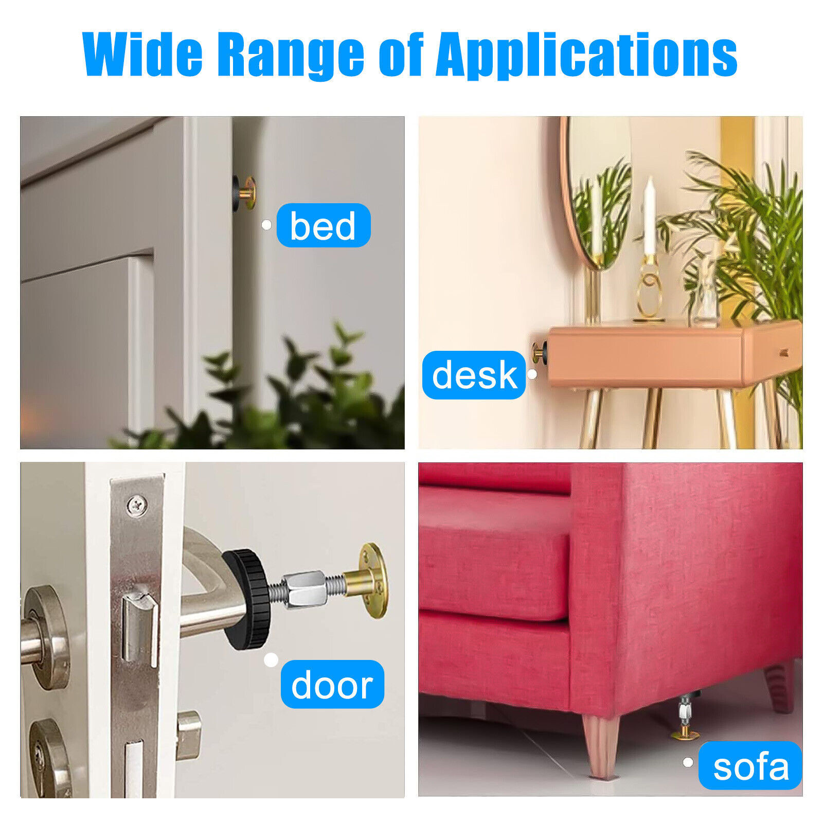 Adjustable Threaded Bed Frame Anti-Shake Stabilizer Tool Headboard Stoppers 1-6X