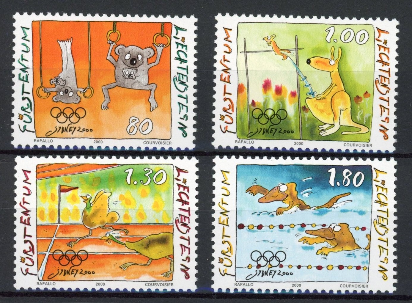 Liechtenstein 2000 : Olympics - Good Set Very Fine MNH Stamps