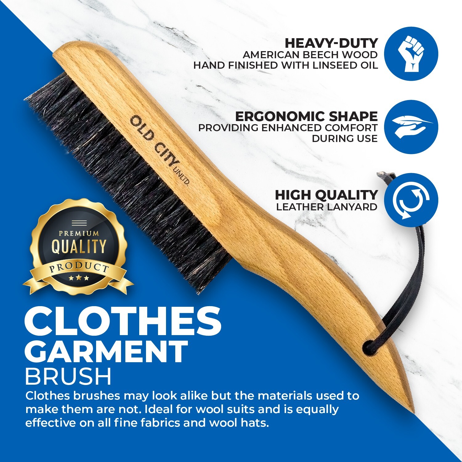 Lint Remover-Garment, Clothes Brush U.S.A. 100% High Quality Boar Bristles