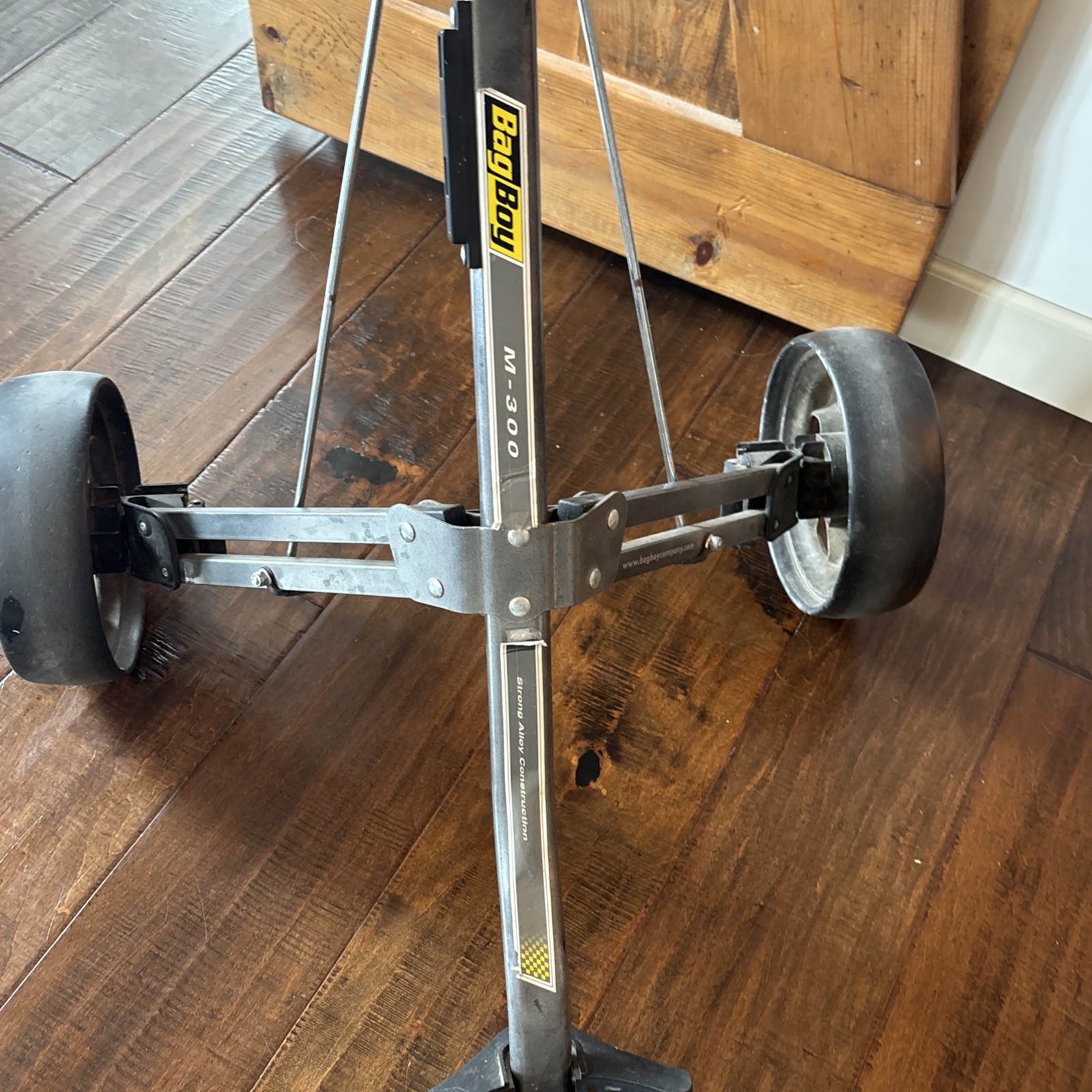 Bagboy Golf Bag Cart Push Pull Cart Model M-300 Collapsible Storage Very Good