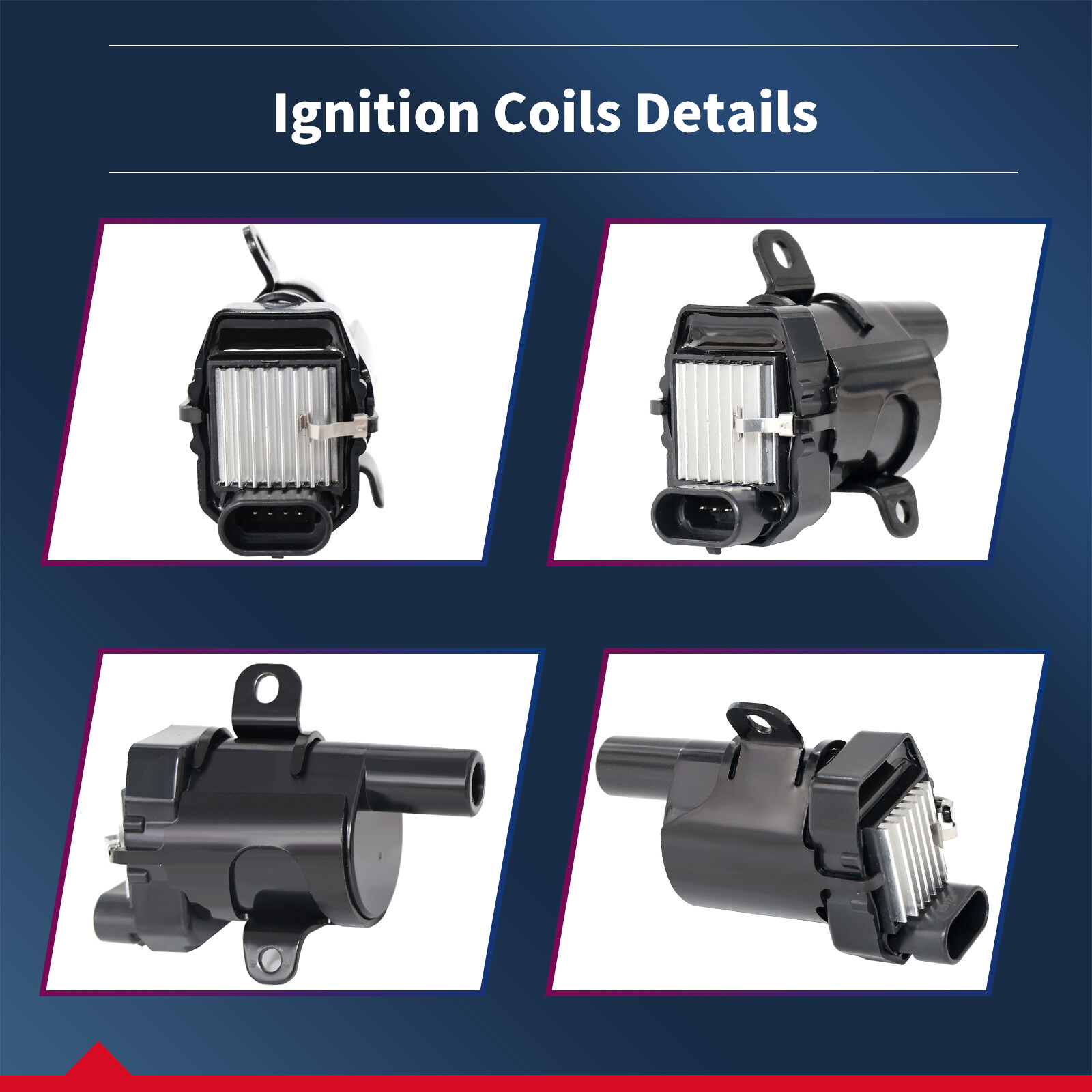 UF262 8X Ignition Coil & Plug & Blue Wire For Chevy Silverado GMC 4.8/5.3/6.0L