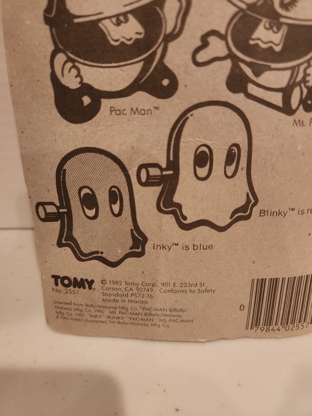 1982 TOMY "Pac Man" Wind-Up Toy New & Ms. Pac Man 1980s Midway Video game