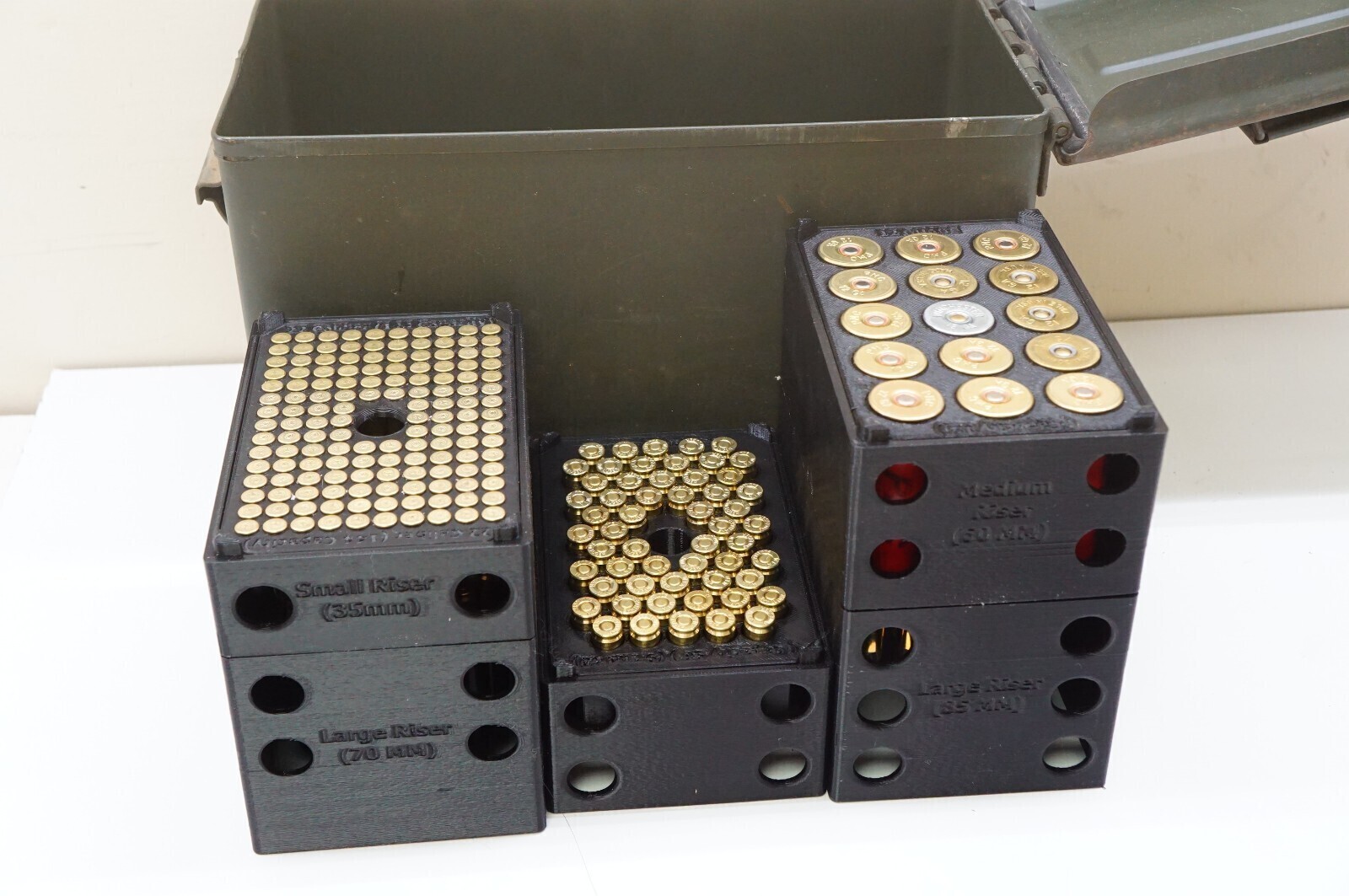 AmmoBlox Ammo Can Bullet Storage Solution 9mm, 22, .38, 40 caliber, 12 gauge