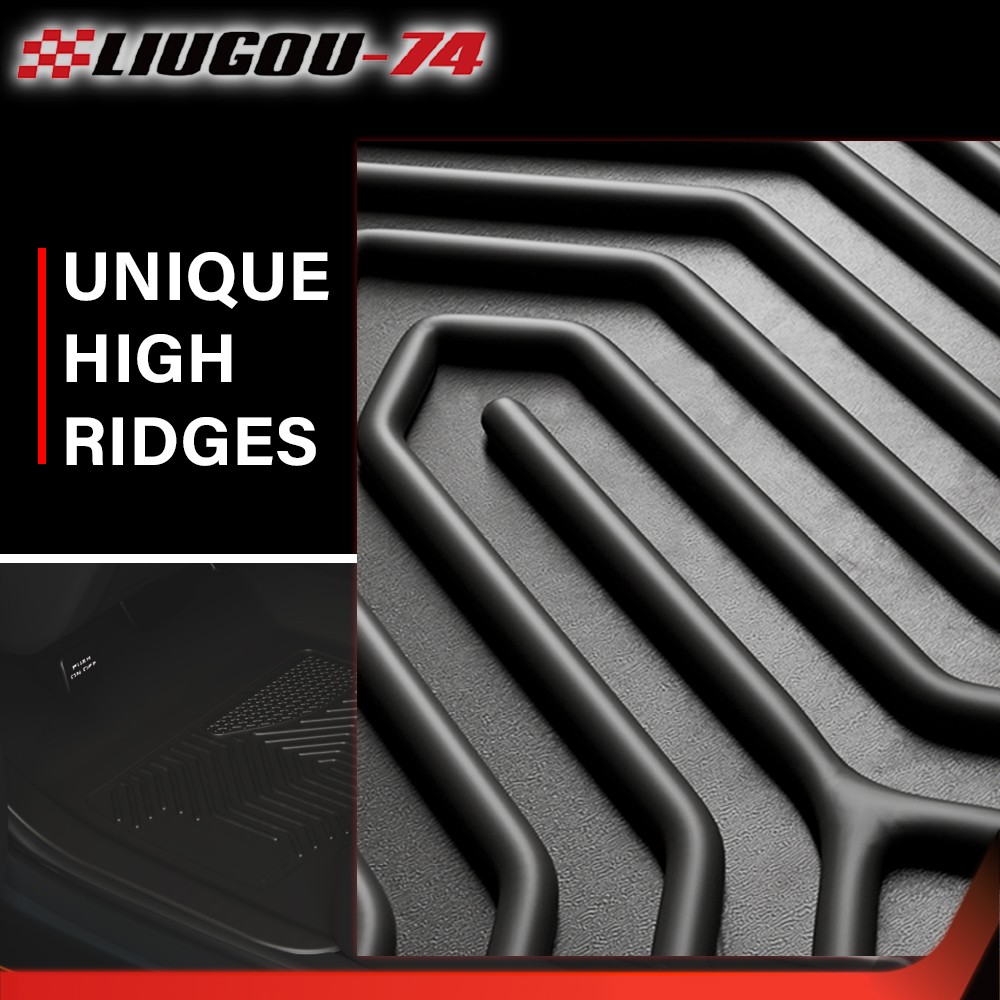 All Weather TPE Floor Mats & Trunk Cargo Liner Black Fit For Cadillac XT5 2018