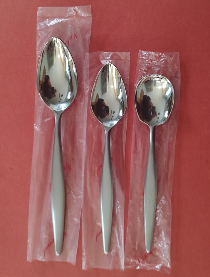 Nasco BELISA Stainless Soup Spoons Teaspoons Japan NOS UNUSED