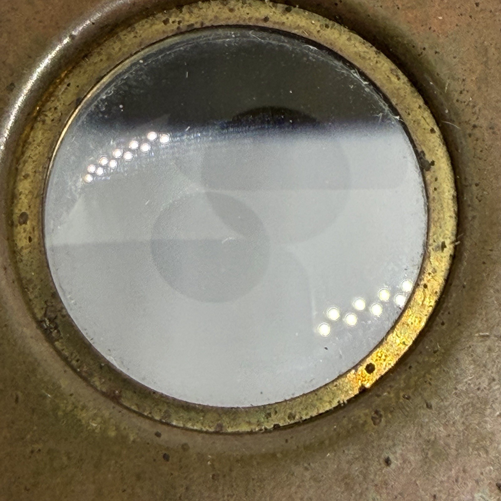 Small Vintage S&V Brand Germany Brass Folding Map Magnifying Glass Loupe - Nice