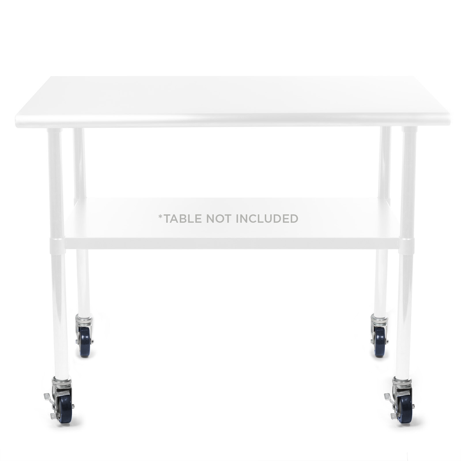 4" Caster Wheel Set Kit for Commercial Stainless Kitchen Prep Work Tables