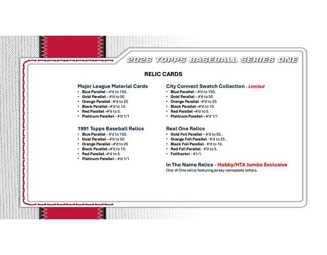 2026 Topps Series 1 Baseball Jumbo Hobby Box
