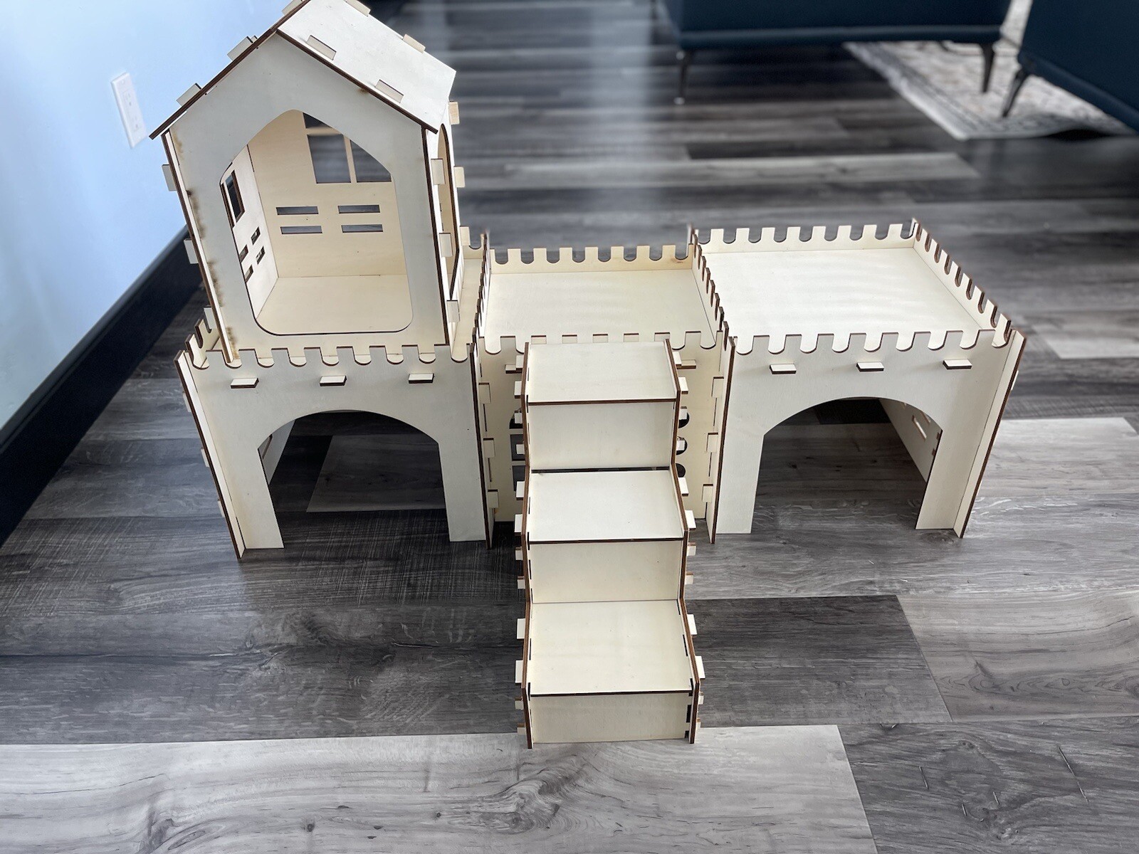 Large Rabbit Hideout, Wooden Rabbit Castle Bunny for Hamsters , guinea pig