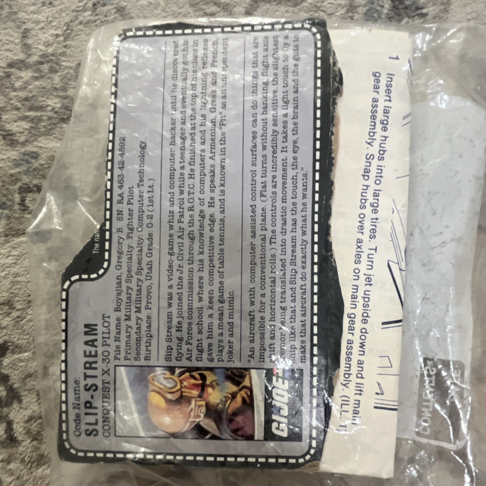 Vintage 1986 GI Joe Conquest X-30 Jet w/ Slip-Stream