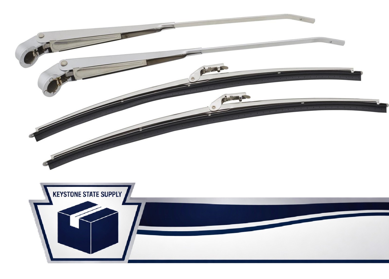 1964 1965 1966 1967 Chevelle Malibu El Camino Wiper Arm and Wiper Blade Set