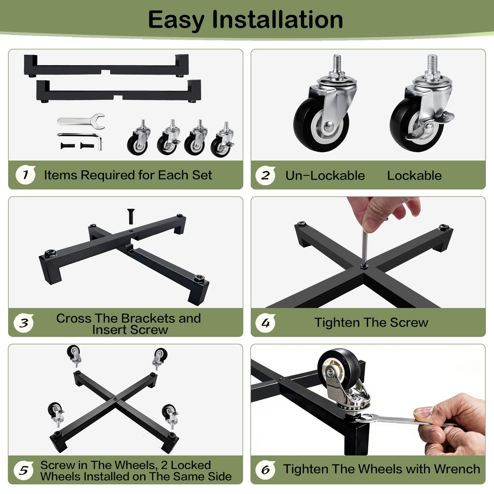 2 Pack 14" Plant Caddy with Wheels, Heavy Duty Metal Rolling Plant Dolly, Pla...