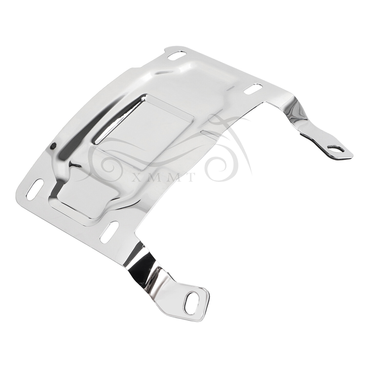 Chrome License Plate Relocation Mount Kit For Harley Tour Glide Ultra Classic
